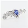 Image 2 : 9.11 ctw Tanzanite and 3.66 ctw Diamond 14K White Gold Bracelet