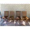 Image 1 : Set Of 4 Mid-Century Modern Teak Folding Chairs