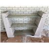 Image 1 : Concrete Shelving Unit With Glass Shelves 53L x 14W x 40