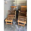 Image 1 : Set Of Mid-Century Modern Teak Lounge Chairs With Brass Accents