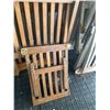 Image 2 : Set Of Three Foldable Teak Lounge Chairs ( One Is Broken)