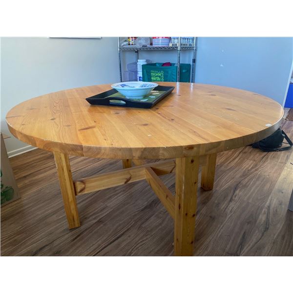 Solid Wood Round Kitchen Table 51W x 28H