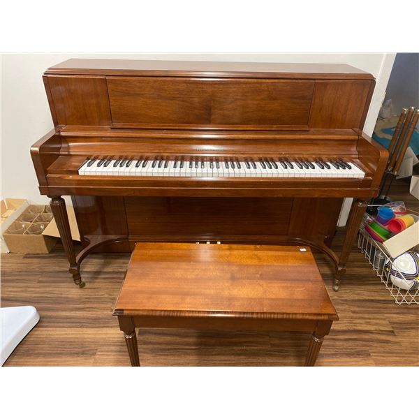 Heintzman Vertical Grand Piano With Bench 57L x 25W x 42T