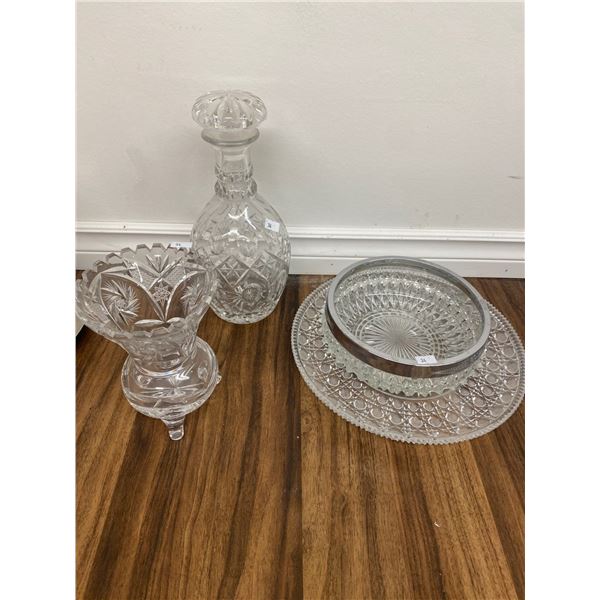 Set Of Lead Crystal Kitchen Items