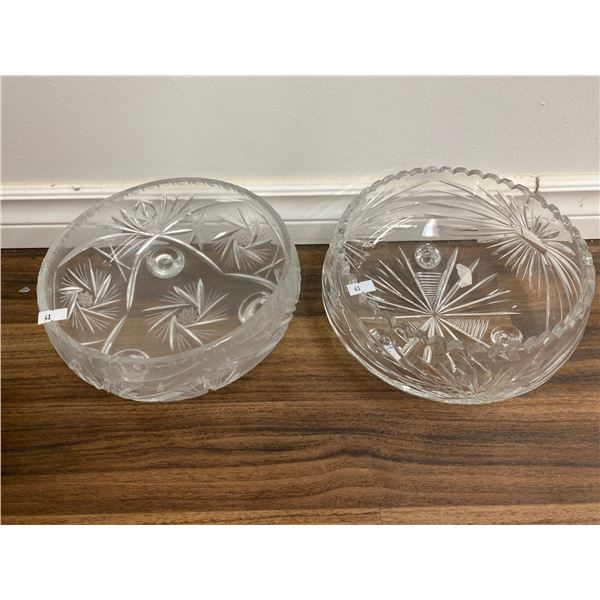 Set Of Lead Crystal Candy Bowls