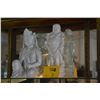 Image 1 : FITZ & FLOYD WHITE SEATED BUDDHA & CHINESE HAPPY BUDDHA FIGURES (2 PCS)