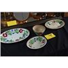 Image 1 : ANTIQUE LOKELANI SERVING PLATTERS, VEGETABLE BOWL & POI BOWL (4 PCS)