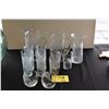 Image 1 : ASSORTED HAWAIIAN ETCHED GLASSES, PITCHERS & VASE (12 PCS)