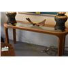 Image 2 : BAMBOO SOFA TABLE W/GLASS TOP (60" X 17 1/2" X 27 1/2")