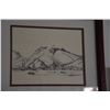 Image 2 : FRAMED PEN & INK DRAWING, T. FAMILY & DOUGLAS (2 PCS)