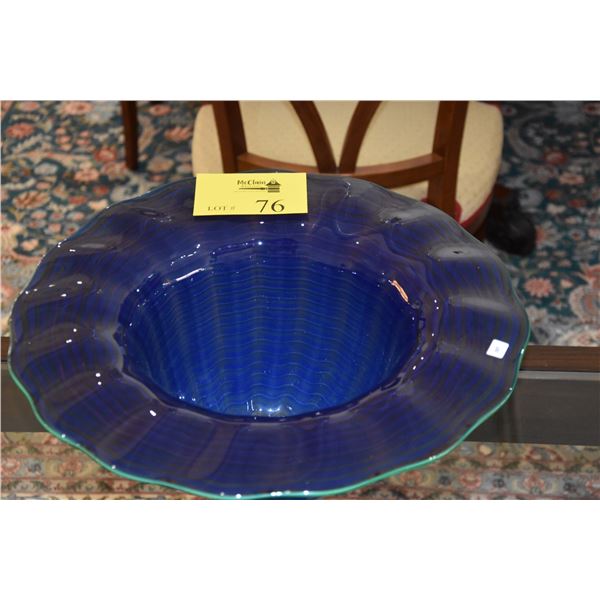 ART GLASS BOWL (17" X 8")