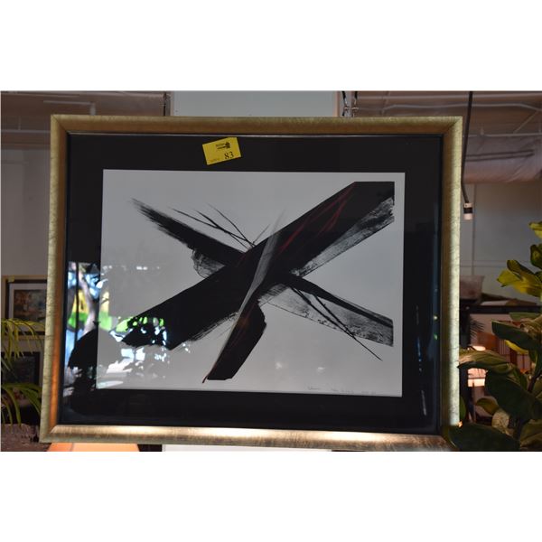 FRAMED TOKO SHINODA LITHOGRAPH, "GLEAM"; SIGNED, ED 30, AP3 (39 1/2" X 49 1/2")