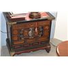 Image 4 : VINTAGE ELMWOOD & STAINED WOOD BEDSIDE CHESTS (27 1/4" X 15 1/4" X 25 1/4") (PAIR)