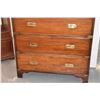 Image 3 : 2 SECTION, 5 DRAWER CAMPAIGN STYLE DRESSER