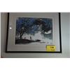 Image 1 : FRAMED CHINESE LANDSCAPE PAINTING (25 3/4' x 21")