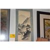 Image 2 : JAPANESE SUMIE HANGING SCROLL; SIGNED