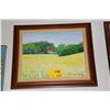 Image 1 : FRAMED OIL ON CANVAS, PASTURE W/BARN; SIGNED (25 1/4" X 21 1/4")