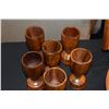 Image 3 : ANTIQUE KOA WOOD CUPS (6 PCS)