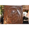 Image 2 : ANTIQUE CHINESE WOOD CARVED PANEL W/DRAGON (26" X 30")