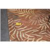 Image 1 : GABBEH WOOL RUG, PALM LEAF DESIGN, RUST COLOR (48" X 71")