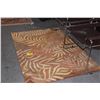 Image 3 : GABBEH WOOL RUG, PALM LEAF DESIGN, RUST COLOR (48" X 71")