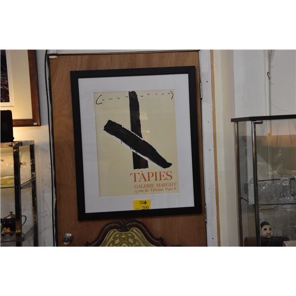 FRAMED LITHOGRAPH - TAPIES, GALERIE MAEGHT