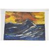 Image 2 : UNFRAMED PAINTING, STORMY WAVE