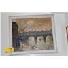 Image 1 : FRAMED PAINTING, PARIS (27 1/4" X 23 1/4")