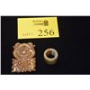 Image 1 : SERPENTINE JADE ARCHER'S RING & CARVED TIANHUANG DOUBLE DRAGON PLAQUE (2 PCS)