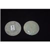 Image 3 : ROUND NEPHRITE CARVINGS: CHILDREN & DRAGON/FUNGUS MOTIF (2 1/8") (2 PCS)