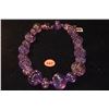 Image 1 : 14K AMETHYST MELON CUT & ROUND BEAD NECKLACE