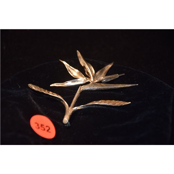 STERLING SILVER BIRD OF PARADISE BROOCH