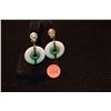 Image 1 : MING'S 14K JADE "PI" EARRINGS