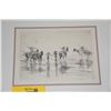 Image 2 : FRAMED ETCHING, "THE SISTERS OF DON QUIJOTE"; SIGNED (20" X 18")