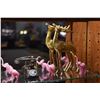 Image 2 : MIXED LOT: GLASS ELEPHANTS, BRASS DEER, MINIATURE TYPEWRITER & PHONE PENCIL SHARPENERS, FAUX PEARL T