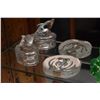 Image 2 : MIXED LOT: PAPERWEIGHTS, GLASS DOLPHIN BOX & LEAF DISH (5 PCS)