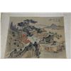 Image 1 : FRAMED CHINESE MOUNTAIN SCAPE PAINTING ON SILK (12" X 10 1/4")