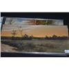 Image 2 : UNFRAMED PAINTINGS: LANDSCAPE, TREESCAPE & FIELD W/SUNSET; ALL SIGNED (3 PCS)