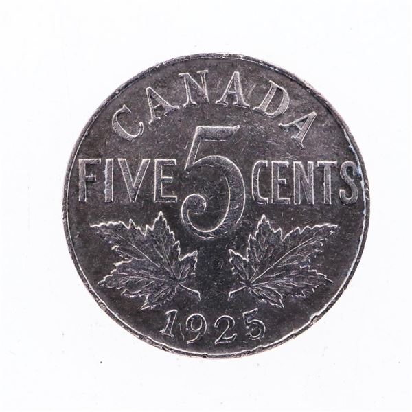 Canada 1925 Nickel Key Date