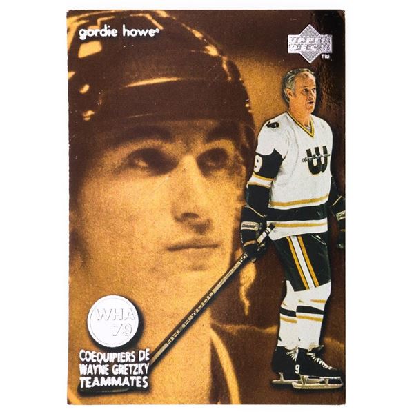 WHA 79 Wayne Gretzky Teamates - Gordie Howe McDonalds Card # T2