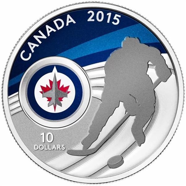 2015 $10 1/2 oz. Fine Silver Coin - Winnipeg Jets™ - Mintage: 5,000 (2015)