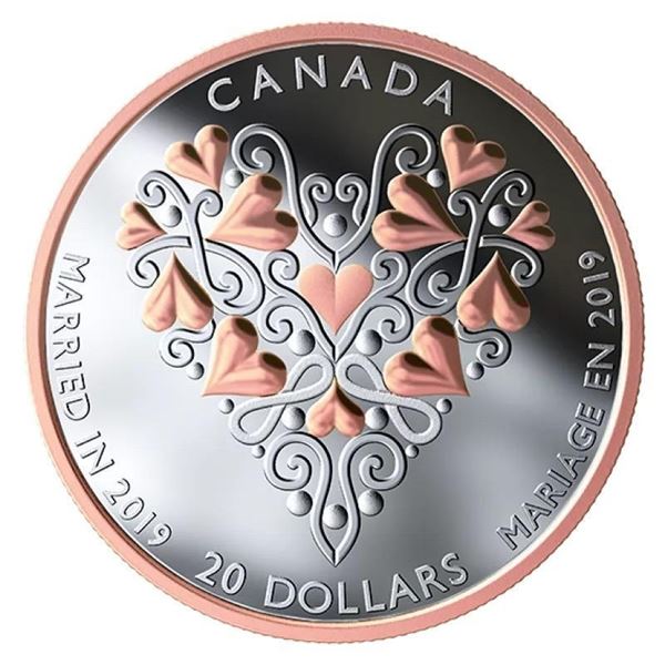 2019 $20 Best Wishes on Your Wedding Day - Pure Silver Coin - Impaired Capsule