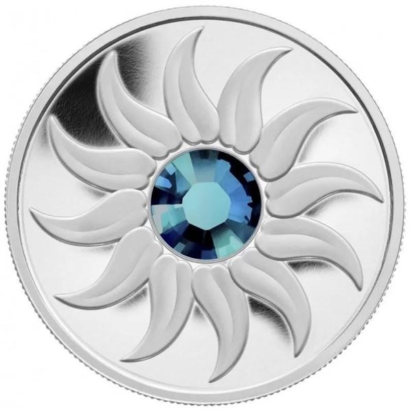 2012 $3 Birthstone Collection: March - Pure Silver Coin