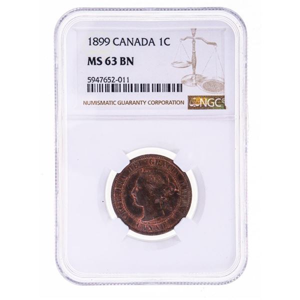 1899 Canada Large One Cent MS63 BN NGC