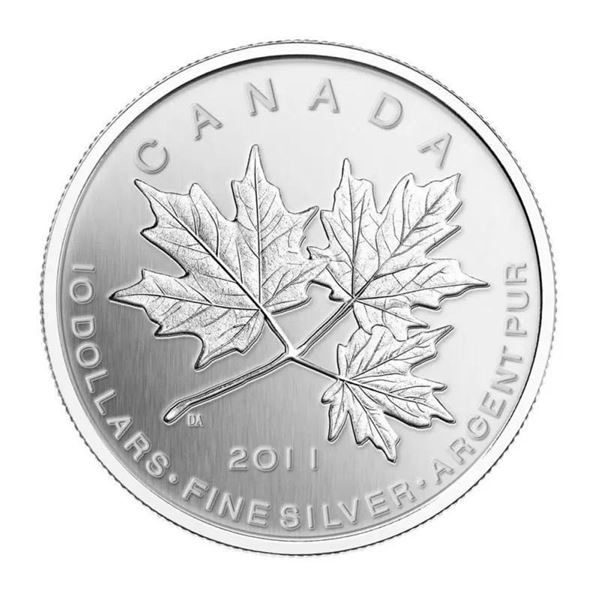 2011 $10 Maple Leaf Forever - Pure Silver Coin