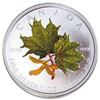 Image 1 : 2002 Fine Pure Silver $5 Coloured Maple Leaf 1 oz.