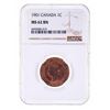 Image 1 : 1901 Canada Large One Cent MS2  BN NGC