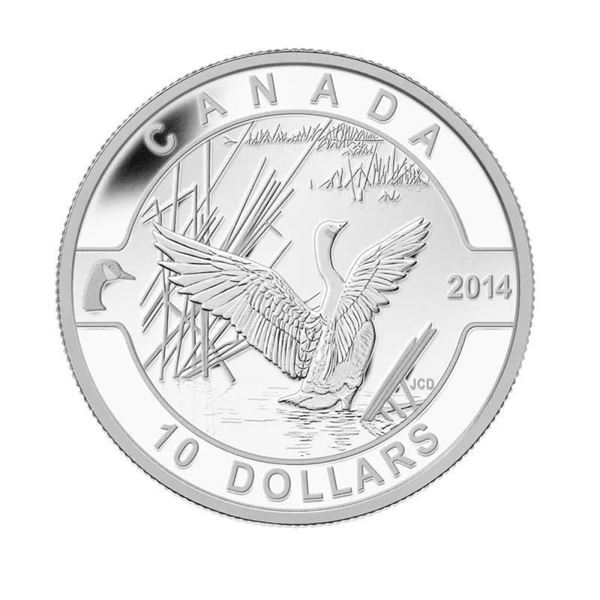 2013 $10 O Canada: Goose - Pure Silver Coin