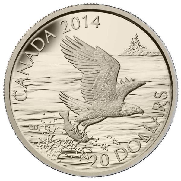 2014 $20 Bald Eagle - Pure Silver Coin