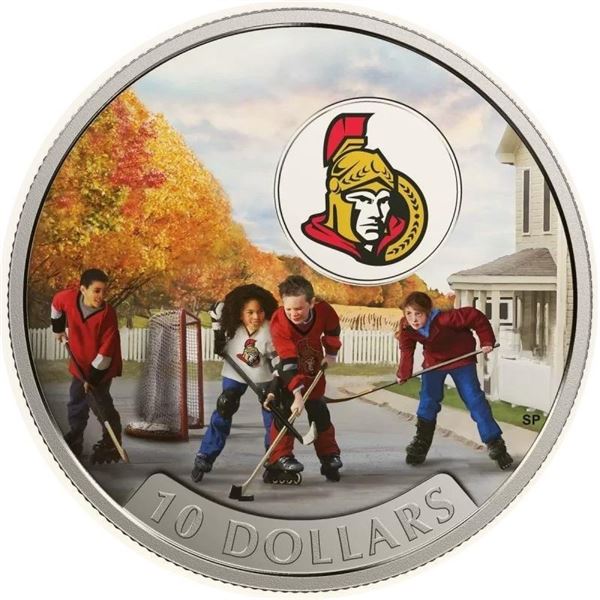2017 $10 Passion to Play: Ottawa Senators - Pure Silver Coin